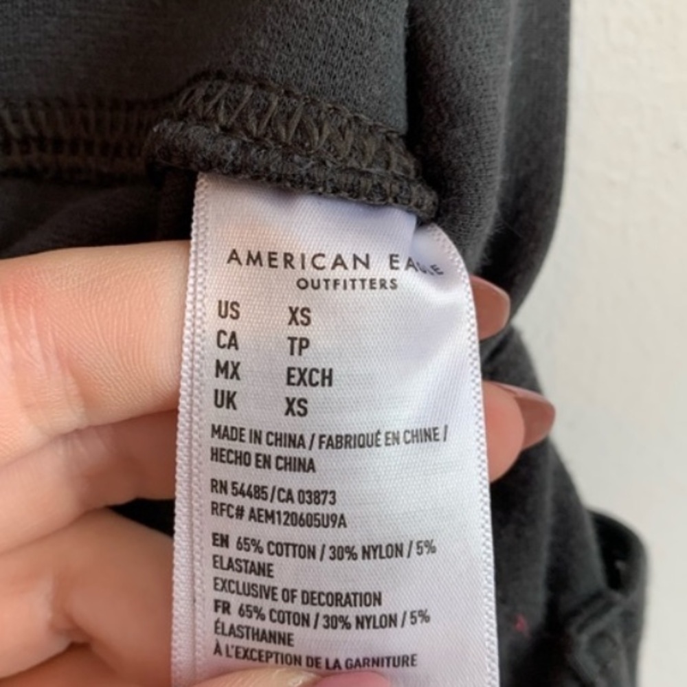 American Eagle Black Light Wash Moto Leggings - Picture 5 of 5